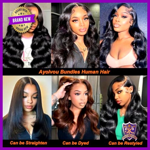 4 Bundle Raw Body Wave Human Hair Extensions 18-24 Inch Quick Weave main image 6